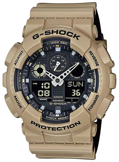 Picture of G-Shock/Vlc Distribution Ga100l8a G-Shock Tactical Brown Stainless Steel Bezel 145-215Mm 