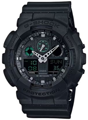 Picture of G-Shock/Vlc Distribution Ga100mb1acr G-Shock Tactical Black Stainless Steel Bezel 145-215Mm 