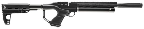 Picture of Rws/Umarex 2254847 Notos 22 Pellet 7Rd Shot Rotary Mag, 700 Fps, Black, Adj. Stock, 3 Baffle Silencair Muzzle Device 