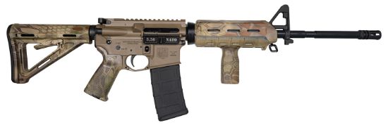 Picture of Diamondback Db175ak611 Db15 5.56X45mm Nato 30+1 16", Fde Rec, Kryptek Mandrake Magpul Furniture, A2 Front Sight, Includes Magpul Mvg 