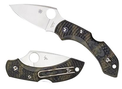 Picture of Spyderco C28zfpgr2 Dragonfly 2 2.30" Folding Plain Satin Vg-10 Ss Blade/Zome Green Textured Frn Handle Includes Pocket Clip 