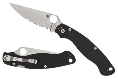 Picture of Spyderco C36gp2 Military 2 4" Folding Plain Stonewashed Cpm S30v Ss Blade/Black Textured G10 Handle Includes Pocket Clip 