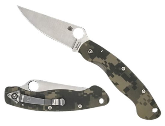 Picture of Spyderco C36gpcmo Military 4" Folding Clip Point Plain Stonewashed Cpm S30v Ss Blade/ Digital Camo G10 Handle Includes Pocket Clip 