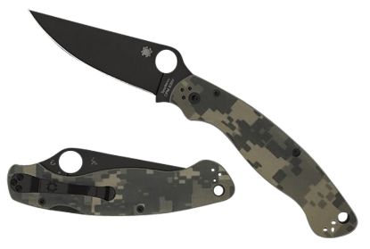 Picture of Spyderco C36gpcmobk2 Military 2 4" Folding Plain Black Dlc Cpm S30v Ss Blade/ Digital Camo G10 Handle Includes Pocket Clip 