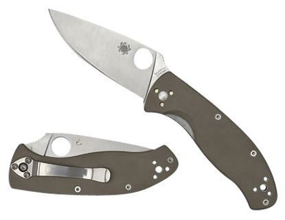 Picture of Spyderco C122gbnm4ps Tenacious 3.35" Folding Part Serrated Cpm M4 Blade/Brown Textured G10 Handle Includes Pocket Clip 