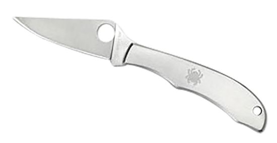 Picture of Spyderco C137p Honeybee 1.63" Folding Plain Satin 3Cr13mov Ss Blade/ Satin Stainless Steel Handle 