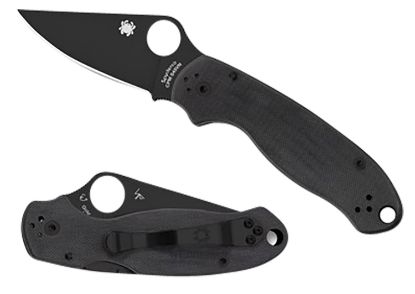 Picture of Spyderco C223gpbk Para 3 2.95" Folding Clip Point Plain Black Dlc Cpm S45vn Ss Blade/Black G10 Handle Includes Pocket Clip 