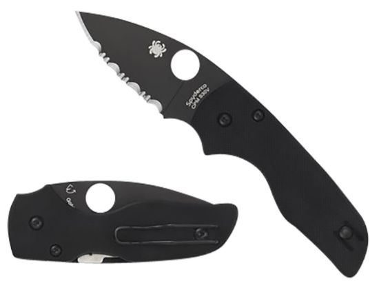 Picture of Spyderco C230gpbbk Lil' Native 2.42" Folding Plain Black Dlc Cpm S30v Ss Blade/Black Textured G10 Handle Includes Pocket Clip 