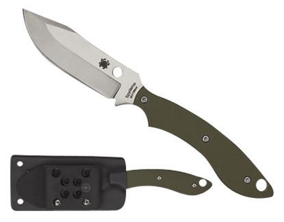 Picture of Spyderco Fb49gpod Stok 2.95" Fixed Bowie Plain Stonewashed 8Cr13mov Ss Blade/Olive Drab Textured G10 Handle Includes Sheath W/G-Clip 