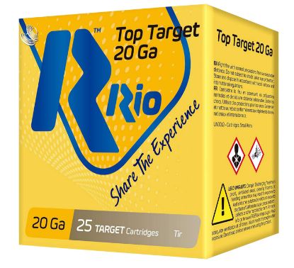 Picture of Rio Ammunition Tt209 Top Target 20 Gauge 2.75" 7/8 Oz 9 Shot 25 Per Box/ 10 Case 