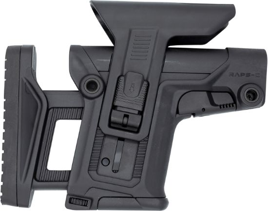 Picture of Fab Defense Fxrapscb Raps Rapid Adjustment Precision Stock-Collapsible Fits Mil-Spec/Commercial Buffer Tubes Integrated Cheek-Rest & Adjustable Lop Ambidextrous 1Latch System Black Polymer 