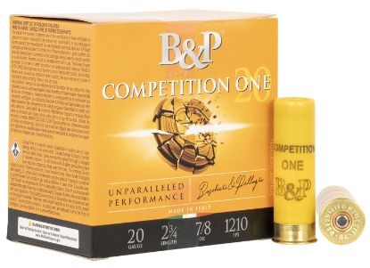 Picture of B&P 20B78cp8 Competition One Lead 20 Gauge 2.75" 7/8 Oz 8 Shot 25 Per Box/ 10 Case 