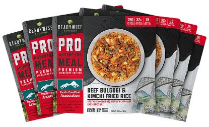 Picture of Readywise Rw05194 Outdoor Food Kit Beef Bulgogi & Kimchi Rice 2 Servings Per Pouch, 6 Per Case 