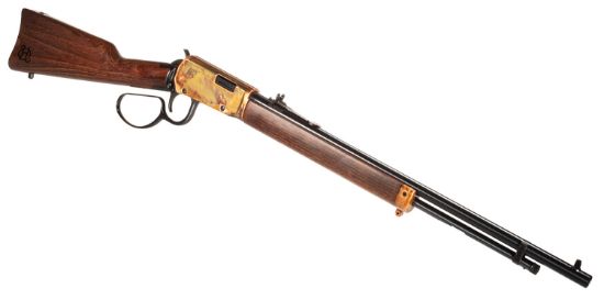 Picture of Heritage Mfg Str22lch20 Settler 22 Lr 15+1 20" Black Oxide Barrel, Color Case Hardened Rec, Light Stained Walnut Furniture, Buckhorn Sights 