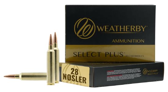 Picture of Weatherby M28ns163hcb Select Plus 28 Nosler 163 Gr Hammer Custom 20 Per Box/ 10 Case 