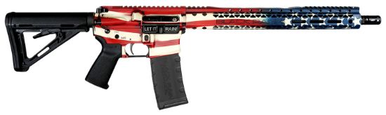 Picture of Black Rain Ordnance Bropatamerica Spec 15+ Patriot 5.56X45mm Nato 30+1 16", American Flag, 15" Slim M-Lok, Magpul Grip/Carbine Stock 