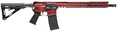Picture of Black Rain Ordnance Browtprb Spec 15+ We The People 5.56X45mm Nato 30+1 16", Red Battleworn With Deep Engraving, 15" Slim M-Lok, Magpul Grip/Carbine Stock, Castle Flash Hider 