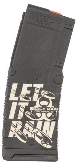 Picture of Black Rain Ordnance Mag30letitrainb Magazine 30Rd 223 Rem/5.56 Nato Let It Rain Bullet Engraving Fits Ar-15 Platform 