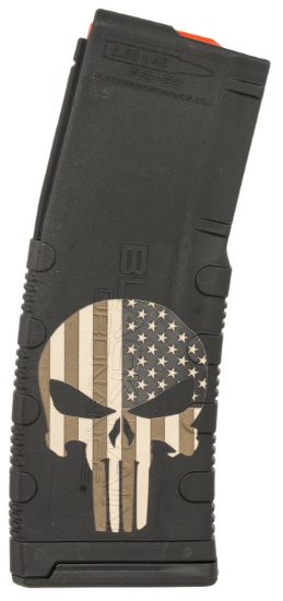 Picture of Black Rain Ordnance Mag30punishw/Flag Magazine 30Rd 223 Rem/5.56 Nato Punisher American Flag Engraving Fits Ar-15 Platform 