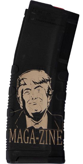 Picture of Black Rain Ordnance Mag30trumpmagazne Magazine 30Rd 223 Rem/5.56 Nato Trump Maga-Zine Engraving Fits Ar-15 Black Polymer 