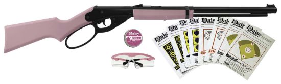 Picture of Daisy 994999403 Carbine Fun Kit Spring Piston, 177 Bb 350 Fps, Black Rec, Pink Synthetic Furniture, Includes Glasses/350Rd Ammo/Target 