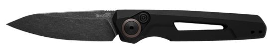 Picture of Kershaw 7550 Launch 11 Automatic 2.75" Folding Drop Point Plain Black Oxide Blackwash Cpm 154 Ss Blade, Black Anodized Aluminum Handle, Includes Pocket Clip 