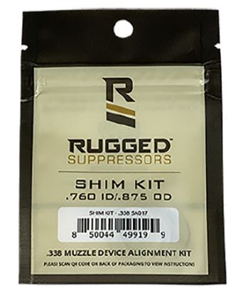 Picture of Rugged Suppressors Sa017 Shim Kit 338 Cal (6.8Mm) For 3/4"-24, M18x1, M18x1.5 Tpi (3 Sizes) 