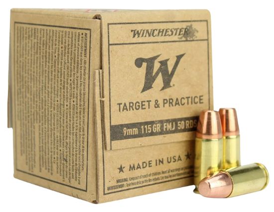 Picture of Winchester Ammo Sg9w50 Usa 9Mm Luger 115 Gr Full Metal Jacket 50 Per Box/ 20 Case 