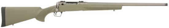 Picture of Savage Arms 58032 110 Trail Hunter 6.5 Creedmoor 4+1 22" Threaded/Medium Heavy Profile, Tungsten Gray Cerakote Barrel/Rec, Od Green Hogue Overmold Stock, Adj. Accutrigger, Weaver Base 