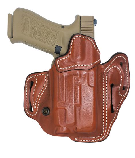 Picture of Desantis Gunhide 201Ta0rz0 Vengeance Scabbard Owb Tan Leather Fits Glock 17/22/31 W/Surfr X300 Or, Belt Slide 