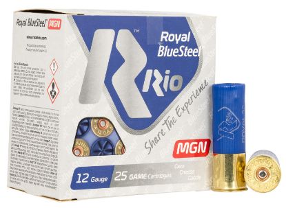 Picture of Rio Ammunition Rbsm32bb Royal Bluesteel Magnum 12 Gauge 3" 1 1/8 Oz Bb Shot 25 Per Box/10 Case 