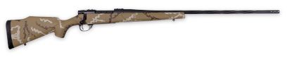 Picture of Weatherby Vhh308nr6b Vanguard Outfitter 308 Win 5+1 24" Threaded/Spiral Fluted, Graphite Black Barrel/Rec, Tan With Brown & White Sponge Synthetic Stock, Accubrake Muzzle Brake, Adj. Trigger 