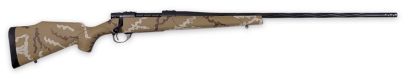 Picture of Weatherby Vhh65ppr6b Vanguard Outfitter Full Size 6.5 Prc 3+1 24" Black Cerakote #2 Contour Threaded Barrel & Drilled & Tapped Steel Receiver, Tan W/Brown & White Sponge Synthetic Stock 