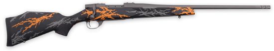 Picture of Weatherby Vyh308nr2b Vanguard Compact Hunter 308 Win 5+1 20", Tungsten Gray Barrel/Rec, Black W/Gray & Orange Sponge Accents Monte Carlo Stock, Accubrake Muzzle Brake 