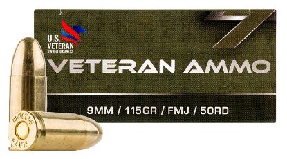 Picture of Hyperion Munitions Hmbx913 Veteran Ammo 9Mm Luger 115 Gr Full Metal Jacket 50 Per Box/ 20 Cs 