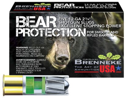 Picture of Brenneke Sl122bp Bear Protection 12 Gauge 2.75" 1 1/4 Oz Slug Shot 5 Per Box/ 50 Case 