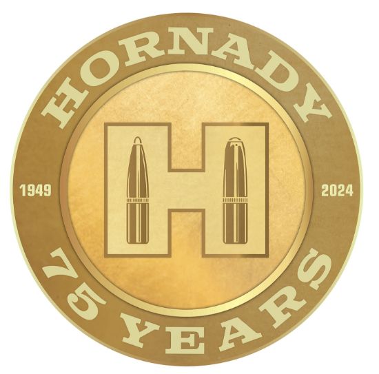 Picture of Hornady 99157 75Th Anniversary Sign Gold Tin 11.80 X 11.80 