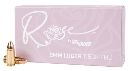 Picture of Sig Sauer E9mmb1rose50 Rose 9Mm Luger 115 Gr Full Metal Jacket 50 Per Box/ 20 Case 