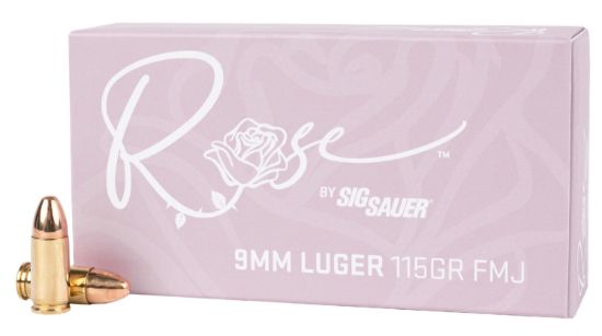 Picture of Sig Sauer E9mmb1rose50 Rose 9Mm Luger 115 Gr Full Metal Jacket 50 Per Box/ 20 Case 