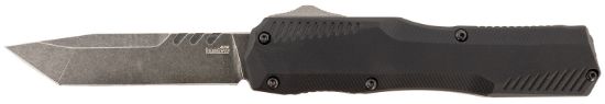 Picture of Kershaw 9000T Livewire Automatic 3.30" Otf Tanto Plain Black Dlc Cpm Magnacut Steel Blade, Black Anodized Aluminum Handle, Includes Pocket Clip 