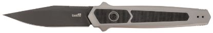 Picture of Kershaw 7951 Launch 17 Automatic 3.50" Folding Clip Point Plain Black Cerakote S35vn Blade, Gray Anodized W/Black G10 Inlays Aluminum Handle, Includes Pocket Clip 