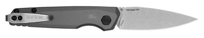 Picture of Kershaw 7551 Launch 18 Automatic 2.79" Folding Spear Point Plain Stonewashed Cpm 154 Ss Blade, Gray Anodized W/Black Oxide Hardware Aluminum Handle, Includes Pocket Clip 