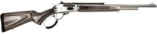 Picture of Rossi 953030209Lw R95 30-30 Win 5+1 20" Stainless Steel Barrel, Matte Stainless Picatinny Rail Steel Receiver, Gray Fixed Laminate Stock 