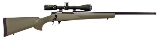 Picture of Howa Hgp27mmprcg M1500 Gamepro Gen2 7Mm Prc 5+1 22", Blued Barrel/Rec, Green Fixed Hogue Pillar-Bedded Overmolded Stock, Includes Nikko Stirling 4-12X40mm Scope 