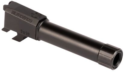 Picture of Silencerco Ac2290 Threaded Barrel 3.50" 9Mm Luger, Black Nitride Stainless Steel, Fits S&W M&P Shield 