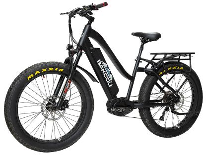 Picture of Bakcou E-Bikes B-Mst26-B-B21 Mule St 26 Matte Black 18" W/Stand Over Height Of 26" Frame, Shimano Alivio Hill-Climbing 9 Speed Bafang M620 Ultra Motor, 35+ Mph Speed 