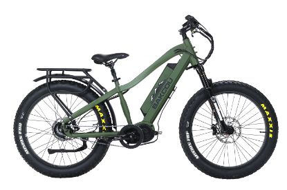 Picture of Bakcou E-Bikes B-Mj-Mg-B25 Mule Jager Matte Army Green 18" W/Stand Over Height Of 29.50" Frame, Rohloff E-14 (500/14) Speed Hub Bafang M620 Ultra Motor, 35+ Mph Speed 