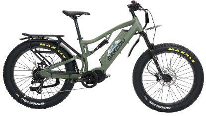 Picture of Bakcou E-Bikes B-S19-G-B25 Storm 25 Large Matte Army Green 19" W/Stand Over Height Of 30.50" Frame, Sram 9Sp, 40T Front & Sram 11-34T Rear Cassette Bafang M620 Ultra Motor 