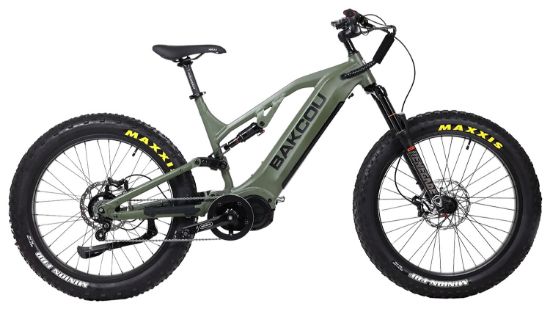 Picture of Bakcou E-Bikes B-Scj19-G21 Scout Jager Matte Army Green 19" Frame, Rohloff E-14 (500/14) Speed Hub Bafangultra Mid-Drive Motor 