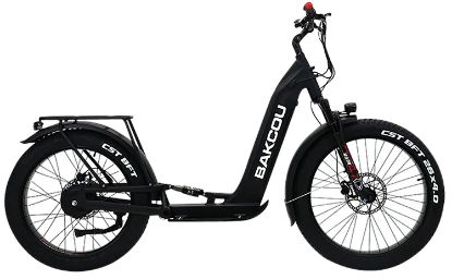 Picture of Bakcou E-Bikes S-Gzy-Mb Grizzly Electric Scooter Matte Black, Bafang 1000W Rear-Hub Motor, 25+ Mph Speed 